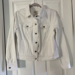 GAP JEAN JACKET WHITE LARGE 2012! LIKE NEW NO FLAWS